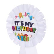 New European and American White 'It's My Birthday' Custom Metal Medal Badge Gold Color Chest Flower for Birthday Party - Image 6
