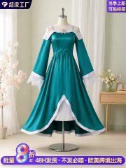 儿童Rosalina服装 银河公主露肩长裙 超级马里奥 罗莎塔cos连衣裙