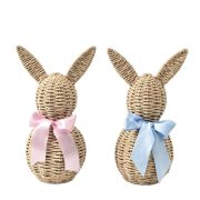 Easter Rabbit Customizable Decorative Ornaments Handcrafted Wickerlike Design Creative Indoor Decoration Accessories - Image 5