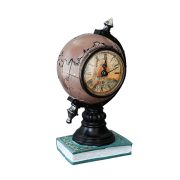 Fashionable Creative Resin Home Decorations Customizable Retro Earth Clock Tabletop Craftwork for Living Room - Image 5