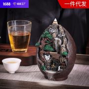 Shangshan Ruifushui New Chinese Style Resin Incense burner Customizable Decorative Ornament for Office Decoration