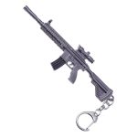 Creative Custom Metal Keychain 12cm Weapon Model from 'Eating Chicken' Game Classic Gift for Gaming Lovers