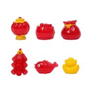 New Year Customizable Decorative Resin Ornament Miniature Landscape Lanterns Firecrackers Fortune Bag DIY Craft Accessories - Image 5