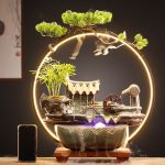 New Chinese Style Flowing Water Fountain Ornament Creative Desktop Decoration for Living Room Office Ideal Housewarming Business Opening Gift