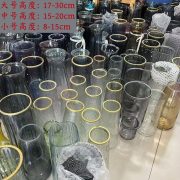批发特价北欧ins风玻璃花瓶 富贵竹水养鲜花插花复古组合桌面摆件 - Image 3