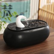 Ceramic Flowing Water Fountain Ornament Indoor Office Bedroom Living Room Decorative Humidifier Fish Tank Moving Gift - Image 5