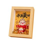 好运财神相框家居装饰画金色元宝福禄寿喜礼物发财摆件招财代发 - Image 5