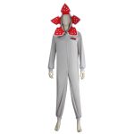 Stranger Things 5 Cosplay White Jumpsuit Sleepwear Adult Stage Performance Costume Burst Face Carnivorous Flower Outfit