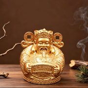 New Dragon Pattern Wealth God Desktop Decoration Metal Craftwork for Home Living Room Shop Office Business Prosperity Decoration - Image 2
