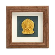 Customizable Decorative Wooden Ornaments Golden Statue Rubbing Tabletop Display for Living Room Office Ideal Gift Storage - Image 5