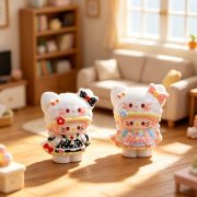 Resin Creative 3D Cartoon Kitty Cat Figurine Customizable Decorative Ornament Desktop Miniature Landscape Decoration - Image 3