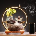 New Chinese Style Creative Wealth Attracting Flowing Water Fountain Ornament for Home Living Room Entrance New Year Gift