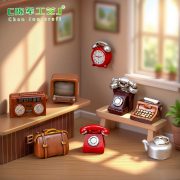 Retro TV Stand Micro Landscape Customizable Decorative Ornament Dollhouse DIY Decoration Accessories Desktop Small Figurine