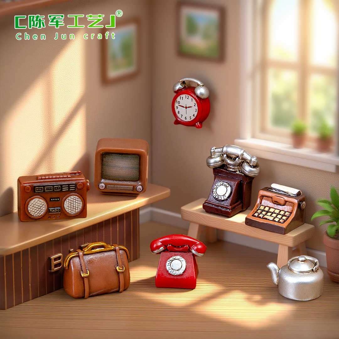 O1CN01Gl6nbz1cadgOrWi6o_1031983617-0-cib.jpg Retro TV Stand Micro Landscape Customizable Decorative Ornament Dollhouse DIY Decoration Accessories Desktop Small Figurine - Image 1