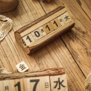 Retro Creative Wooden Date Mini Calendar Decorative Ornament American Vintage Style Desktop Tabletop Photography Prop - Image 4