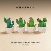Customizable Creative Miniature Cactus Potted Plant Resin Home Decor DIY Decoration Accessories Tabletop Car Ornament - Image 2