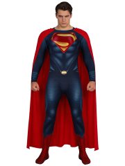 New Superman Steel Body Adult Cosplay Suit Halloween Costume Hero Clark Kent Tight Clothes Cape For Stage Performance - Image 5