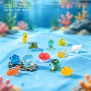 Customizable Decorative Resin Ornaments Cute Marine Animals Cuttlefish Killer Whale Jellyfish Hermit Crab for Miniature Landscape - Image 2
