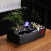 Creative Flowing Water Fountain Ornament Office Desktop Tea Table Decorative Wealth Attracting Small Figurine Opening Gift - Image 2
