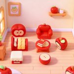Creative Customizable Apple Series Resin Decorative Ornaments for Office Dollhouse Car Miniature Figurines