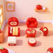 Creative Customizable Apple Series Resin Decorative Ornaments for Office Dollhouse Car Miniature Figurines