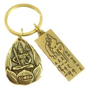 Handmade Custom Metal Medal Badge Retro Car Pendant Bronze Twelve Zodiac Keys Charm Buddha Guardian Deities Personalized Gift