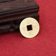 五帝钱工艺品配件铜钱/合金铜钱2.0cm金色招宝龙凤铜钱 风水摆件 - Image 3