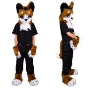 Furry Japanese Wolf Dog Head Custom Mascot Costume Plush Animal Suit Headset for Cosplay Events and Performances - Image 5