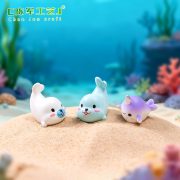 Customizable Decorative Resin Ornament Marine Animal Micro Landscape Aquarium Accessory Cute Seal Unicorn Fish Potted Plant Decoration - Image 3