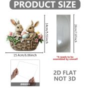Customizable Cartoon Easter Egg Basket Decorative Ornaments Acrylic Craft Home Party Festival Decoration Items - Image 5