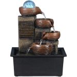 European Style Flowing Water Fountain Living Room Desktop Decoration TV Cabinet Home Decor Craft Gift Creative Lucky Bonsai Pot