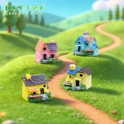 Customizable Decorative Ornaments European Countryside Villa Miniature House Creative Moss Succulent Landscaping Small Figurines - Image 2