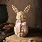 Easter Rabbit Customizable Decorative Ornaments Handcrafted Wickerlike Design Creative Indoor Decoration Accessories - Image 3