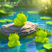 Adorable Mini Frog Decorative Ornaments Customizable Resin Craft DIY Aquarium Pond Decoration Small Hanging Accessories - Image 3
