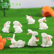 Customizable Decorative Ornaments Peppa Pig Resin Animal Landscape DIY Tabletop Decor Zodiac White Rabbit Gift Family Craft Accessories - Image 2