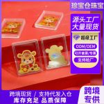 Custom Metal Medal Badge Mobile Phone Sticker Cartoon Horse Year Gold Card Colorful Design New Year Gift for Overseas Wholesale