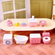 创意粉色系浴室家具手工diy娃屋小配件装饰品桌面家居办公室摆件 - Image 3