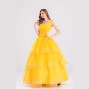Golden Gray Cinderella Belle Princess Skirt Adult Stage Performance Costume Fairy Tale Story Halloween Ball Uniform - Image 4