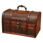 Retro Wooden Box American Vintage Decorative Ornament Dustproof Film Photography Prop Jewelry Storage Box Display Case