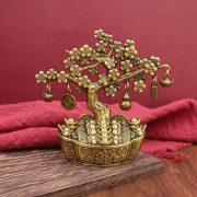 Direct Sale Wealth Tree Relief Baoyuan Pot Home Living Room Entrance Wealth Attraction Feng Shui Ornament Metal Craft - Image 3