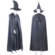 Gandalf Wizard Ring War Hobbit Cosplay Costume Thin Cotton Linen Cloak Robe Adult Stage Performance Wear - Image 3