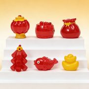 New Year Customizable Decorative Resin Ornament Miniature Landscape Lanterns Firecrackers Fortune Bag DIY Craft Accessories - Image 3