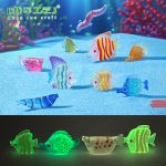 Creative Customizable Decorative Ornaments Flat Fish Figurines Multicolor Night Glow Aquarium Landscape DIY Accessories