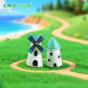 Customizable Decorative Windmill House Ornament Succulent Landscape Decoration Creative Resin Craft House Castle Design - Image 4