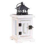 American Vintage Wooden Craftsmanship Candlestick Glass Aromatherapy Holder Rustic Decorative Ornament Solid Wood Antique Style