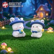 Customizable Decorative Ornaments Magic Rabbit Flying Broomstick for Miniature Garden Scenery DIY Resin Craft Home Decor - Image 4