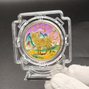 Colorful Zodiac Commemorative Coin Rotating Stand Custom Metal Medal Badge for Insurance Bank Events Small Gifts - Image 4