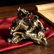 Solid Brass Office Desk Pair of Xi Wang Small Figurines Antique Bronze Tea Pet Jewelry Crafts Gifts Handheld Pieces - Image 2