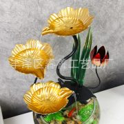 Desktop Fish Tank Water Fountain Ornament Simplicity Indoor Office Decorative Flowing Water Feature Circular Motion - Image 5