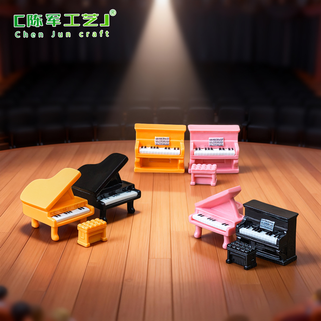 O1CN01J6FVhA1cadgoqD27H_1031983617-0-cib.jpg 微景观创意钢琴吉他仿真乐器 娃娃屋diy装饰品配件迷你桌面小摆件 - Image 1